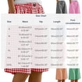 thumbnail image 3 of hotojiny Womens Bermuda Shorts Summer Casual Wide Leg Cotton Long Shorts Knee Length High Waisted Plaid Shorts Beach Outfits, 3 of 7