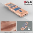 thumbnail image 6 of for Google Pixel 9A Case Wallet Cover, PU Leather Credit Card Holder Flip Stand Scratch Resistant Hybrid Protective Hard Shell Rugged TPU Bumper Case for Google Pixel 9A, Rosegold, 6 of 8