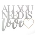 thumbnail image 1 of Home Roots 321259 All You Need Is Love Metal Word Wall Decor, Silver & Gold, 1 of 1