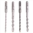 thumbnail image 1 of 4 Piezas de Brocas de Hormigón de 6-12 mm, Cabezal Corte Transversal, Martillo de Doble Barrena, Bloque de Ladrillo de Pared de 150 mm, Martillo Eléctrico, Broca para Mampostería, 1 of 5