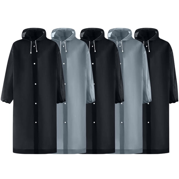 Capa impermeable de EVA para mujer, para exteriores, de manga larga, con capucha, para hombre y mujer, 2 piezas