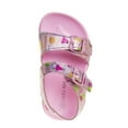 thumbnail image 6 of Laura Ashley Girls Double Buckle Flat Heel Footbed Sandals with Holographic Details (Toddler Sizes), 6 of 7