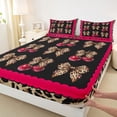 thumbnail image 3 of Feelyou Fashion Bowknot Twin Sheet Sets, Cheetah Leopard Print Bedding, 3 Pieces, 3 of 7