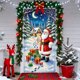 thumbnail image 1 of 35 X 72 Inch Christmas Door Cover Christmas Door Curtain Christmas Day Door And Wall Decoration Festival Party Decoration, 1 of 7