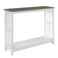 thumbnail image 3 of Mission 39.5 in. L x 31.5 in. H Driftwood and White Rectangle Wood Console Table with Bottom Shelf, 3 of 3