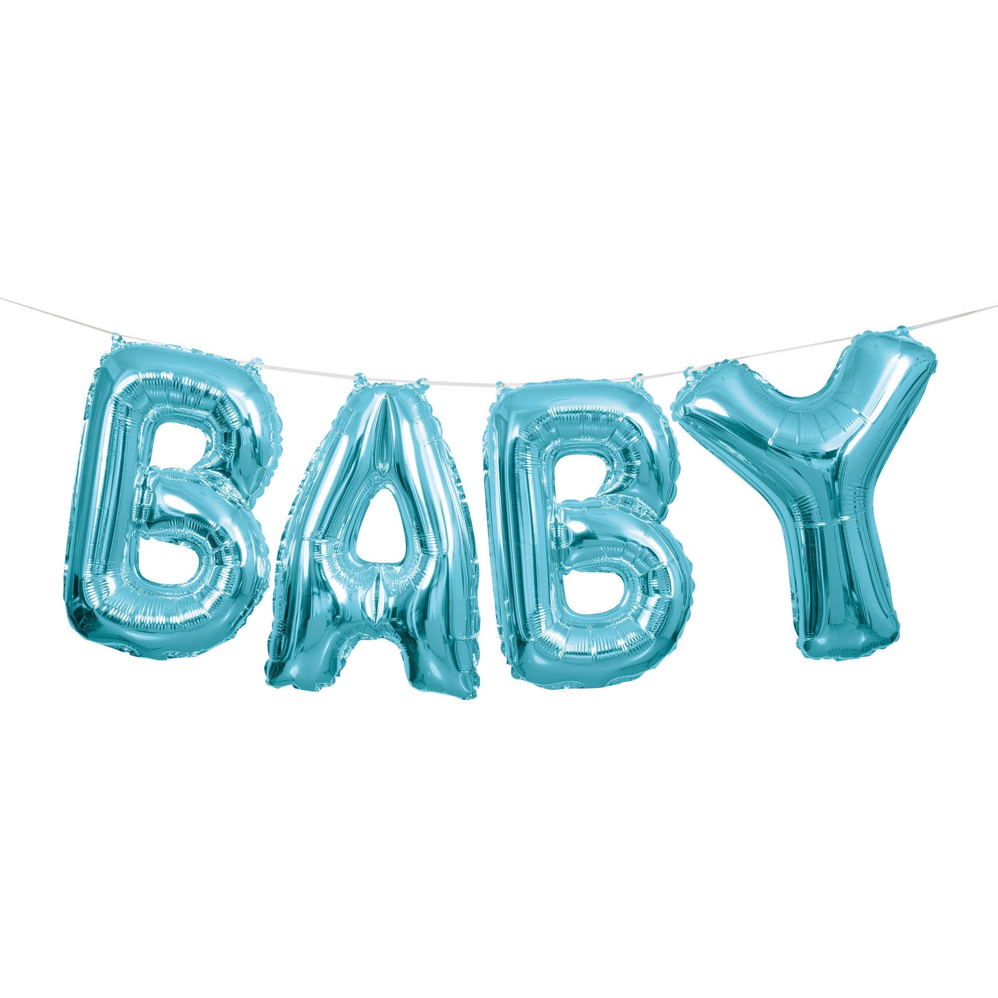 Blue Baby Foil Letter Balloon Banner Kit 14" Baby Shower/New Baby Air Fill 
