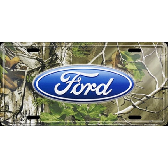 HangTime Ford Camo 6 x 12 Embossed aluminum license plate