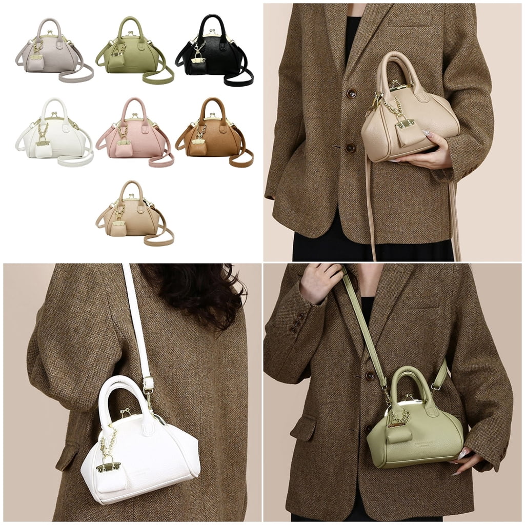 All-Matching Shoulder Bag for Woman Satchel Bag Kiss Lock Crossbody Bag Trendy Handbag Retro Messenger Bag