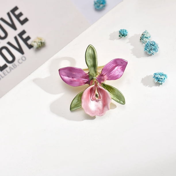 Zhuge Broches, alfileres, broches vintage, broche de esmalte verde, broches de flores y plantas de moda, accesorios de joyería de moda para mujeres y niñas, regalo, B13