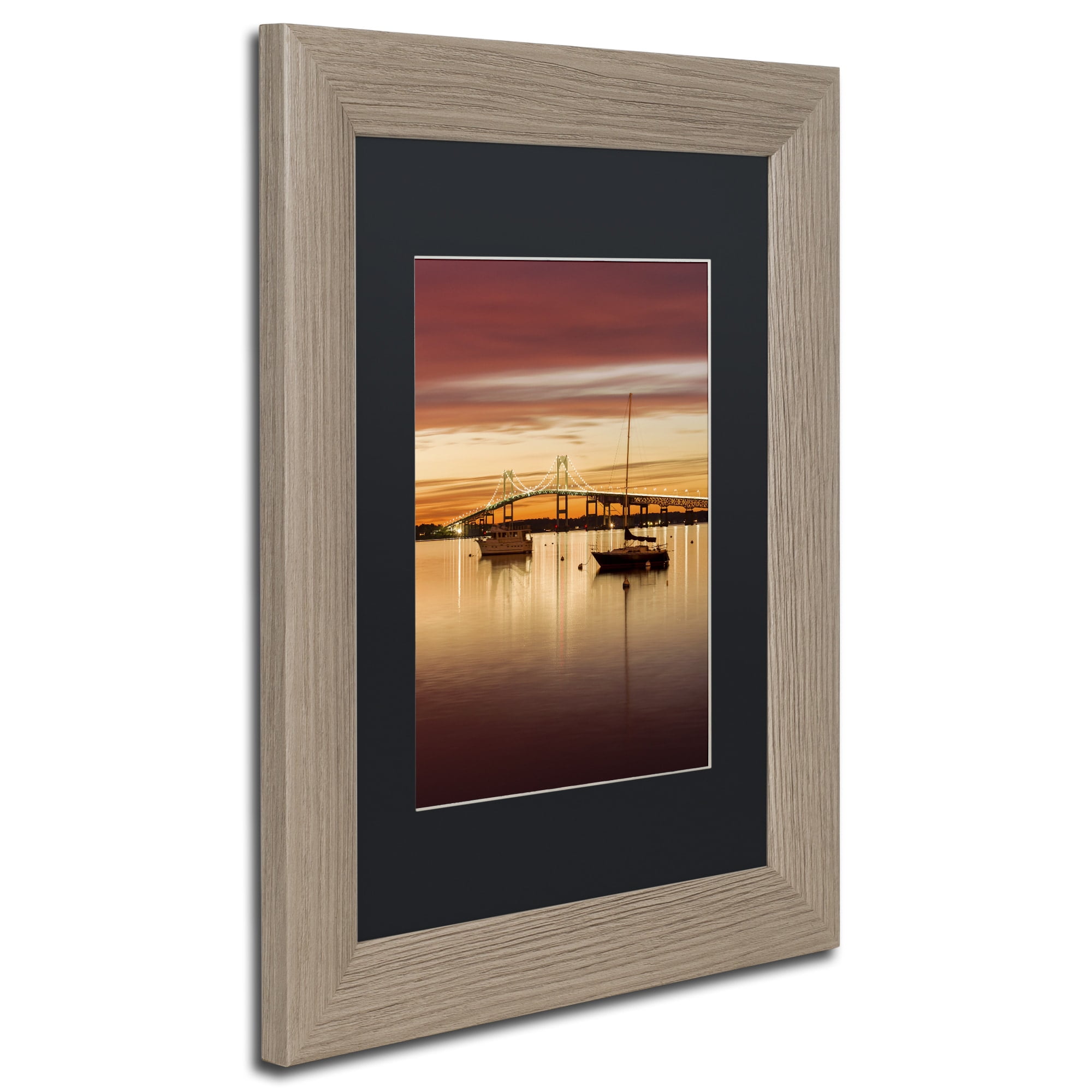 Trademark Fine Art "Sunset Hues" Canvas Art by Michael Blanchette Photography Black Matte, Birch Frame
