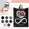 thumbnail image 3 of Personalised Blanket with Photo Text - Personalised Gifts for Women Men, Personalised Photo Blanket, Custom Blanket, Gifts for Family Kids Pet Friends, Gifts for Birthday Fathers/Mothers Day, 3 of 5