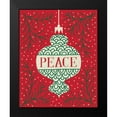 thumbnail image 2 of Mullan, Michael 15x18 Black Modern Framed Museum Art Print Titled - Jolly Holiday Ornaments Peace, 2 of 5