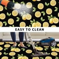 thumbnail image 5 of Summer Lemon Outdoor Rug for Patio/Deck/Porch, Non-Slip Large Area Rug 4 x 6 Ft, Country Fruit Leaf Black Watercolor Indoor Outdoor Rugs Washable Area Rugs, Reversible Camping Rug Carpet Runner, 5 of 8