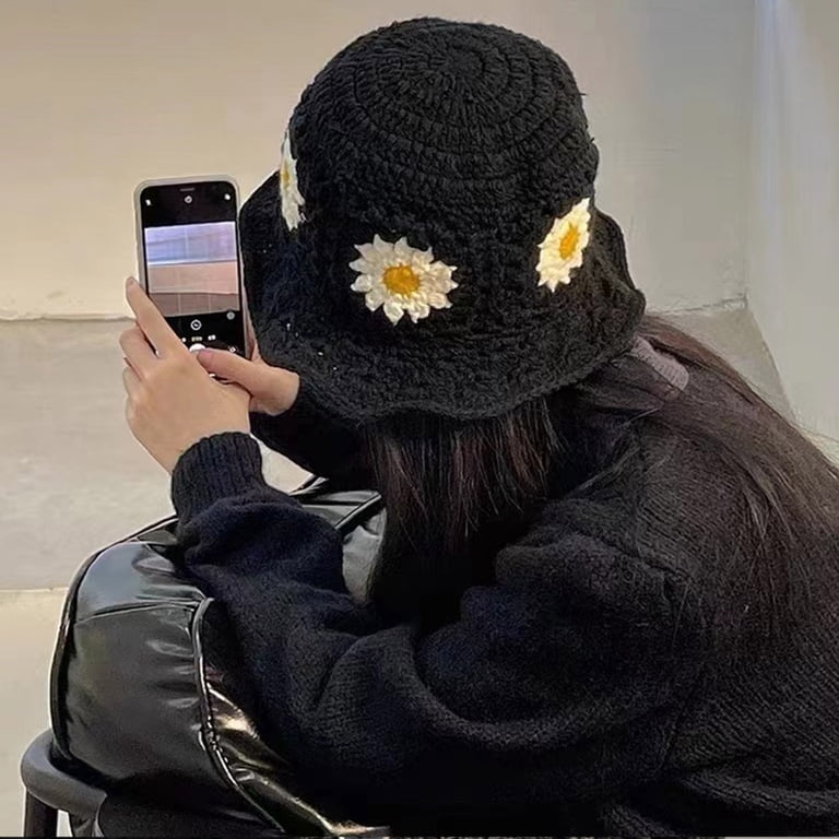 Ysmooiuy Crochet Bucket Hat for Woman Teenagers Outdoor  display picture 1