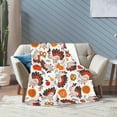 thumbnail image 6 of Thanksgiving Blanket Thanksgiving Turkey Flannel Blanket Soft Cozy Throw Blankets for Bed Sofa Couch Office Travel All Season 80"X60", 6 of 6