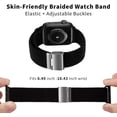 thumbnail image 4 of Braided Solo Loop Strap Compatible with Apple Watch Bands 38mm 40mm 41mm 42mm 44mm 45mm 49mm, Adjustable Stretchy Elastic Sport Replacement Wristband for iWatch Ultra Series 8 7 6 5 4 3 2 1 SE, 4 of 10