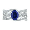 thumbnail image 2 of 1/5  CTTW STERLING SILVER LAB CREATED BLUE SAPPHIRE  FASHION  RING, 2 of 3