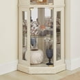 thumbnail image 6 of Roomfitters Corner Glass Display Cabinet, Lighted Curio Cabinet, Corner Display Case for Living Room, Antique Collection, Wine or Bar Glass Storage, Light Included, Antique White, 6 of 6
