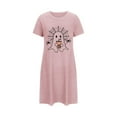 thumbnail image 2 of FDGIU Women's Halloween Pajamas Nightgown Short Sleeve Printed Sleepshirt, Soft Breathable Sleepwear Loungewear, Trendy Loose Pajama Dress with Pockets, 2 of 4