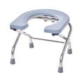 thumbnail image 1 of MERIGLARE Bathroom Toilet Seat Commode Stool Strong Load Capacity Comfortable Non-Slip Pad Gray 33cm High, 1 of 9