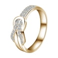 thumbnail image 2 of YYKihy Friendship Love Knot Ring Gold Plated Diamond Love Knot Promise Ring Twisted Rope For Women, 2 of 9