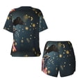 thumbnail image 5 of Picia North American Bald Eagle Pajamas Sets for Women Soft Short-Sleeved Pjs with Lounge Shorts Two Piece Sleepwear-Large, 5 of 9