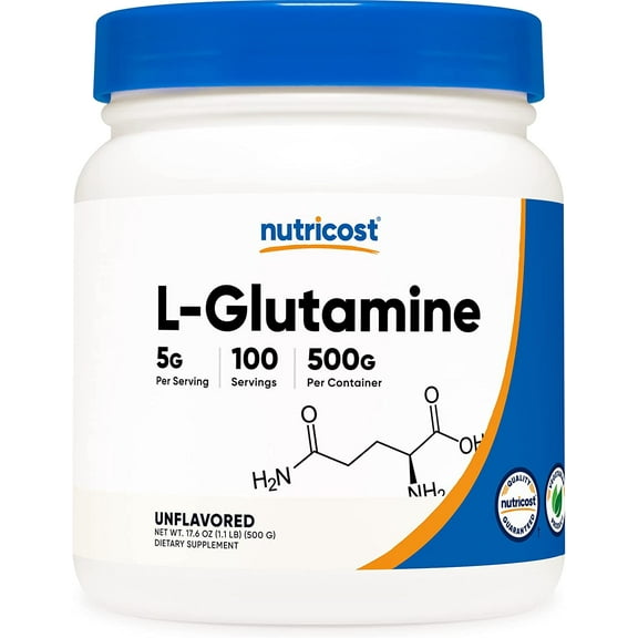 Nutricost L-Glutamine Powder (500 G) 100 Servings - Intra-Workout Supplement