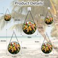 thumbnail image 6 of Stained Glass Window Hanging - Red Yellow Flower Suncatcher for Door Garden Home Decor Wildflowers Sun Catchers Christmas Mother's Day Birthday Gifts for Women Men Mom Nana Friend, 6 of 6
