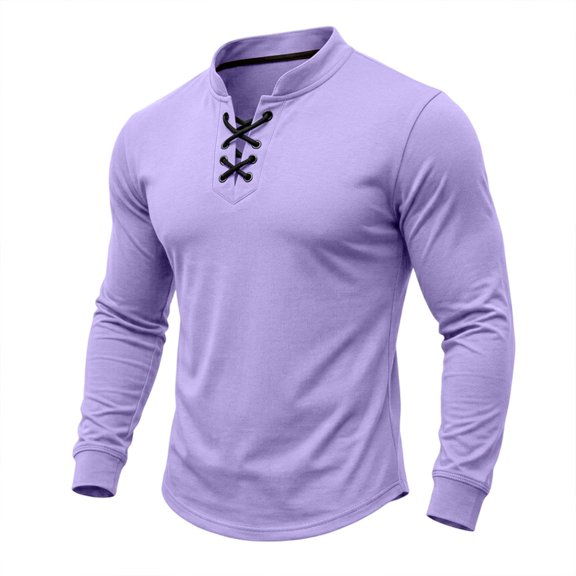 FOPSUFGWFO Men's Vintage V-Neck T-Shirt Breathable Daily Wear Viking Gothic Sweatshirts Casual Long Sleeve Lightweight Blouses 3XL