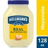 Hellmann's Mayonnaise Real Mayo Jar, Gluten Free Made with 100% Cage-Free Eggs, 128 oz
