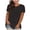 Black summer tops for women, variant on pimelu Summer Savings Tee Tops for Women Womens Tops Plus Size Loose Casual Crewneck Breathable Workout Tops Trendy Solid Short Sleeve Workout Tops for Women Clearance