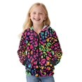 thumbnail image 3 of POLERO Girls Zip Up Hoodies Multicolor Leopard Print Teen Long Sleeve Hooded Sweatshirts Jackets Kids Fall Warm Outfits Winter Clothes, Size S, 3 of 8