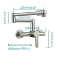 thumbnail image 7 of Brass Kitchen Folding Faucet Pot Filler Faucet Two Holes Wall Mount Faucet Hot And Cold Mixer Tap With Kitchen Sprayer ,Bar Laundry RV Farmhouse, 7 of 7