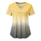 thumbnail image 1 of Puntoco, blusas con cuello en V y manga corta a la moda para mujer, blusa de bolsillo con estampado de uniforme de trabajo, tops Puntoco Puntoco-1982, 1 of 4