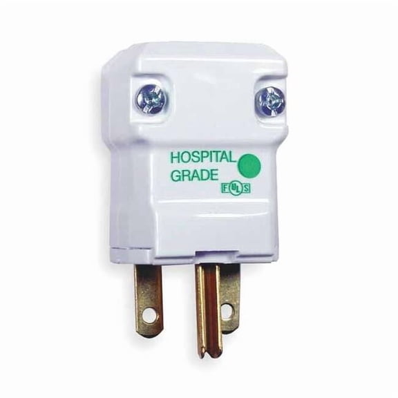 Hubbell Wiring Device-Kellems Straight Blade Plug,White,15 A,Hng,6-15P HBL8666V