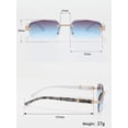thumbnail image 5 of Men Ombre Lens Rimless Sunglasses, 5 of 5