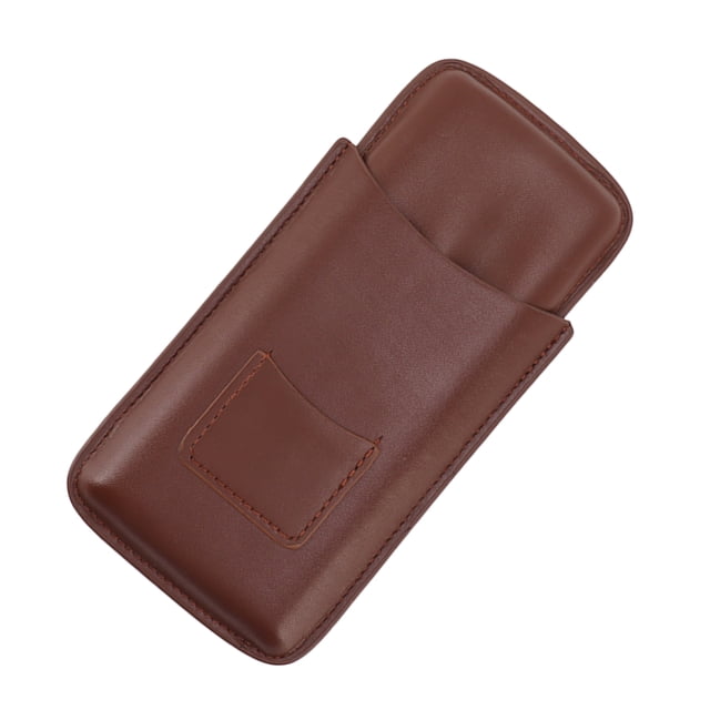 Leather Cigar Case, Portable 3 Finger Vintage Cigar Humidor Waterproof Fashionable Classic Cigar Travel Case Cigar Box With Cutter Pocket For Men, Cigar Lovers, Father's Day