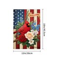 thumbnail image 4 of Amhnf Welcome American Flag Cardinal Bird Flowers Garden Flag For Home Outdoor Garden Yard Decor 12x18 inch, 4 of 5