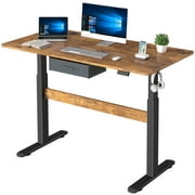 Furmax 43.3 Inches Electric Standing Desk with Wood Tabletop, Walnut