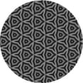 thumbnail image 1 of Ahgly Company Tapis Rond Lavable en Machine Intérieur Transitionnel Gris, 3 Pieds Rond, 1 of 7