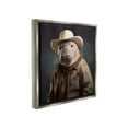 thumbnail image 4 of Stupell Industries Southern Cowboy Manatee Animals & Insects Painting Gray Floater Framed Canvas Art Print Wall Art, 25 x 25, 4 of 10