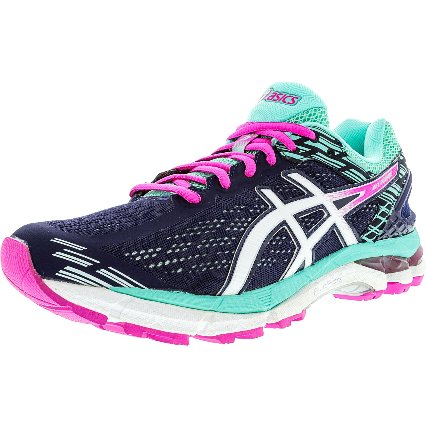 White Pink Glow Ankle-High Running Shoe 