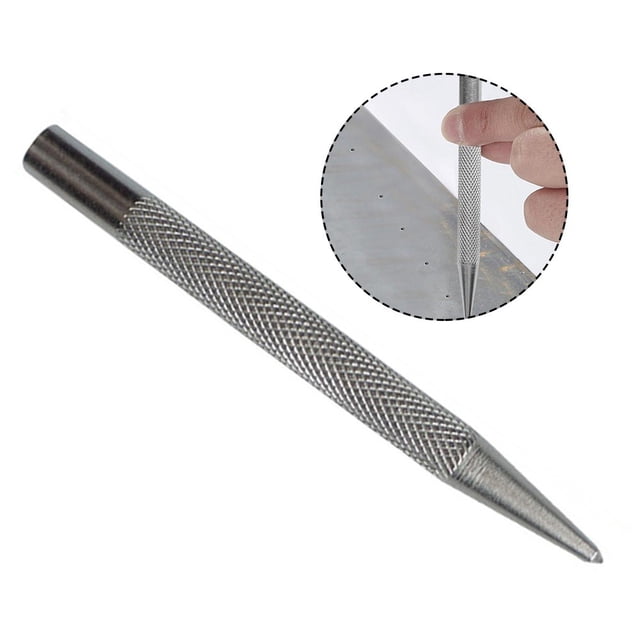 Chendee 1Pc Center Punch Non-Slip Handle Tapered Punch Point Punch Locator Chisel Punch