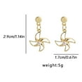 thumbnail image 2 of HANXIULIN Interesting Simple Color Blocking Small Windmill Earrings Dangle Earrings Delicate Small Rotatable Hollow Out Cloud Earrings Jewelry Gift For Her, 2 of 5