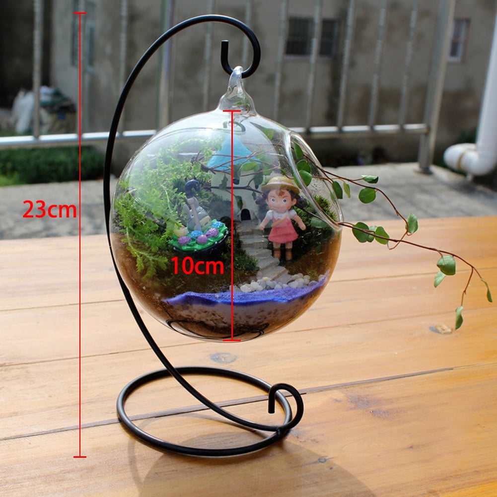 Micro Landscape Glass Vase Creative Home Crafts Hanging Round Bottle Moss -  Walmart.com