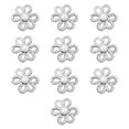 thumbnail image 3 of 10 botones de flores para vaqueros, hebillas para ajustar la cintura, accesorios compactos para mujer Plata, 3 of 9