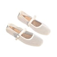 thumbnail image 5 of Willtoo Women's Mesh Ballet Flats Comfortable Dressy Trendy Square Closed Toe Maryjane Flat Shoes, 5 of 7