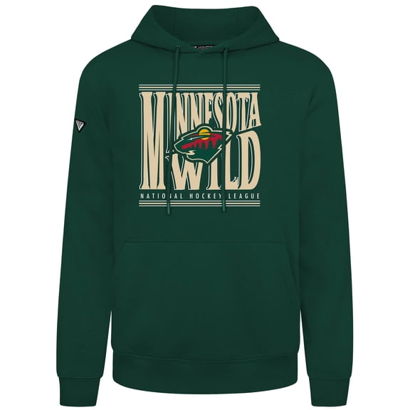 Men's Levelwear Green Minnesota Wild Podium Powerhouse Pullover Hoodie