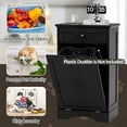 thumbnail image 5 of Spurgehom 13 Gallon Tilt Out Trash Cabinet Kitchen Waste Bins, Laundry Hamper Tilt Out Pet Proof Hidden Trash Bin for Kitchen Living Room, Dark Black, 5 of 15