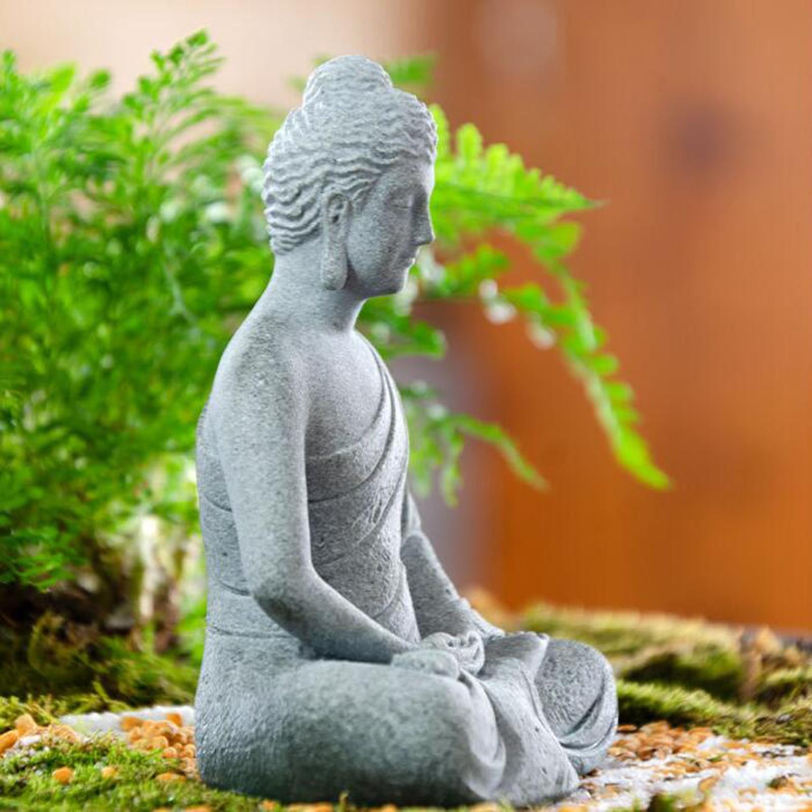 Resin Fish Tank Buddha Sitting Statue Indoor Decoration for Yoga Room , and
